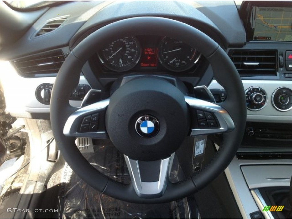 2015 BMW Z4 sDrive28i Black Steering Wheel Photo #93551974