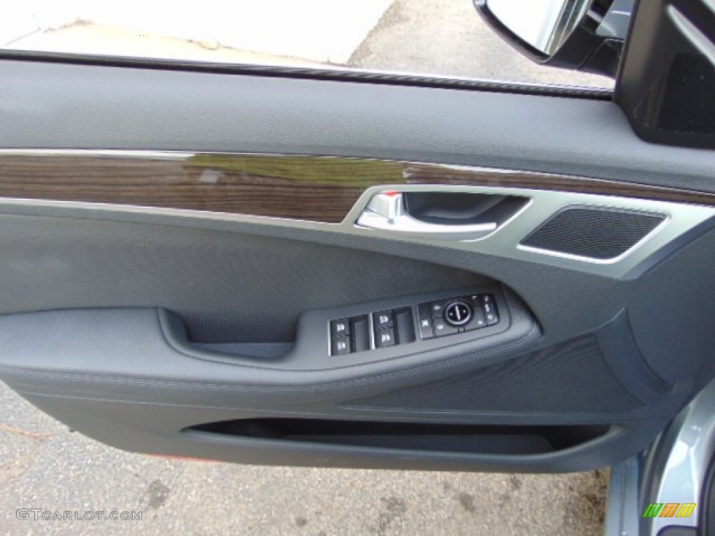 2015 Hyundai Genesis 3.8 Sedan Black Door Panel Photo #93552238