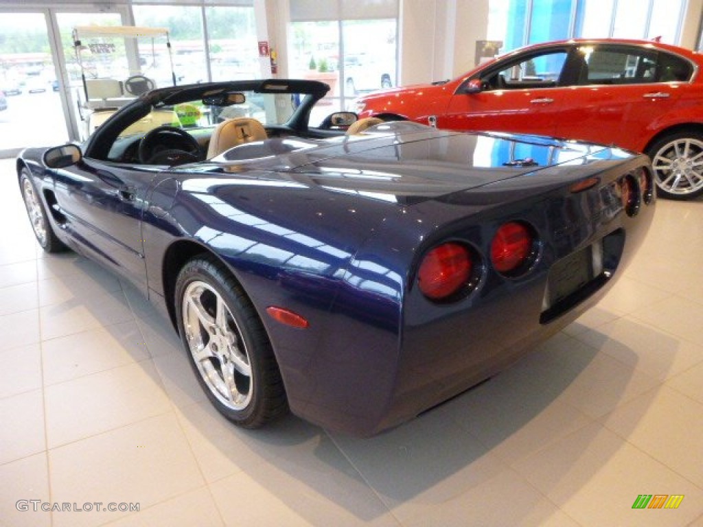 2001 Corvette Convertible - Navy Blue Metallic / Light Oak photo #3