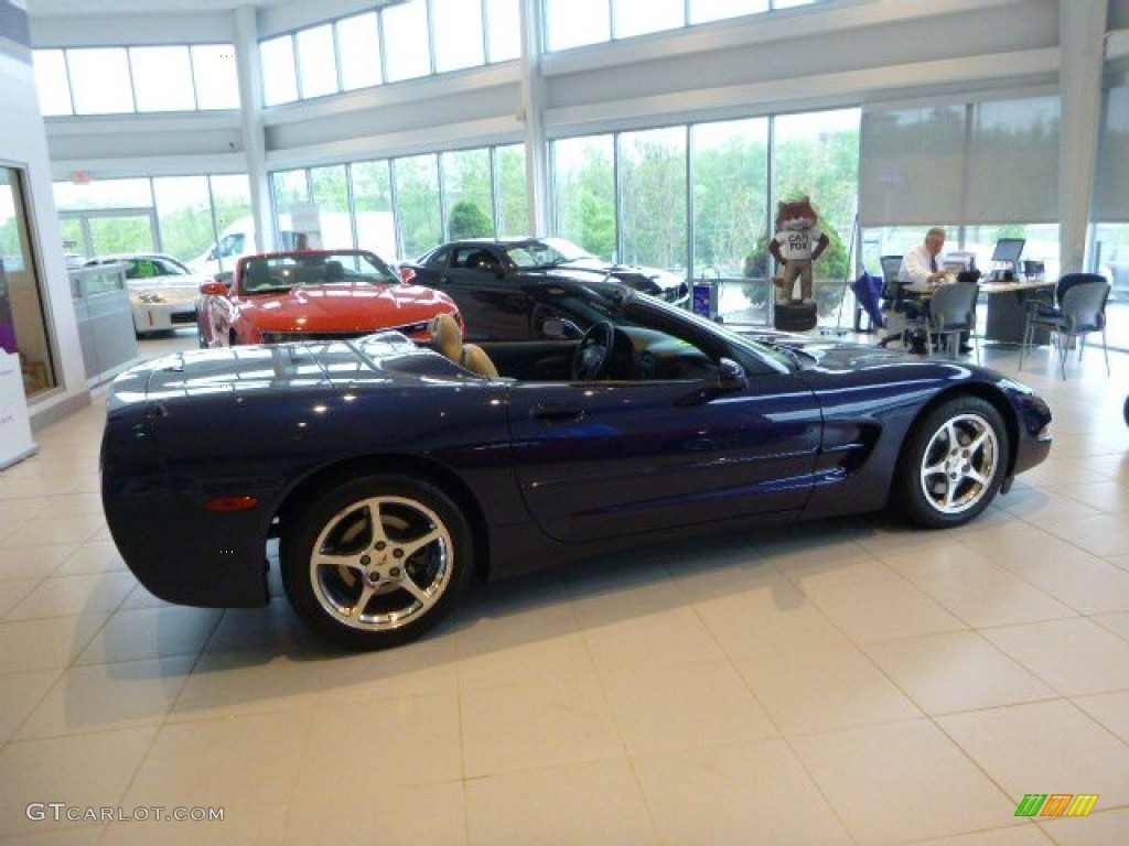 2001 Corvette Convertible - Navy Blue Metallic / Light Oak photo #6