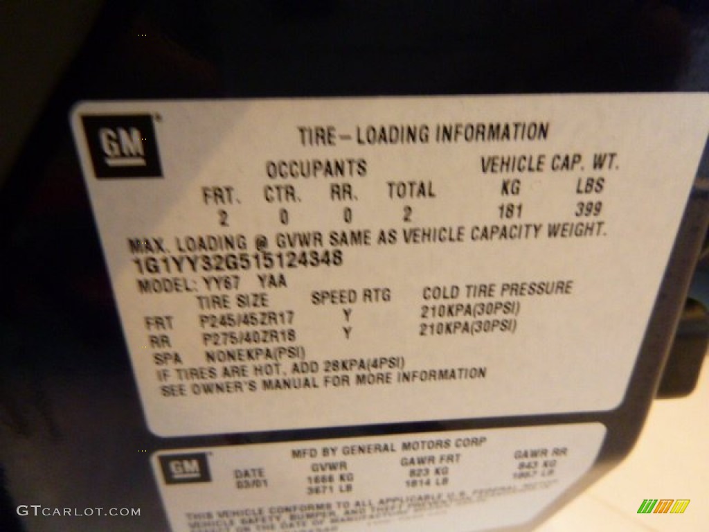 2001 Corvette Convertible - Navy Blue Metallic / Light Oak photo #19