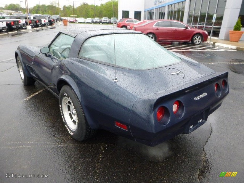 1981 Corvette Coupe - Dark Blue Metallic / Silver Grey photo #3
