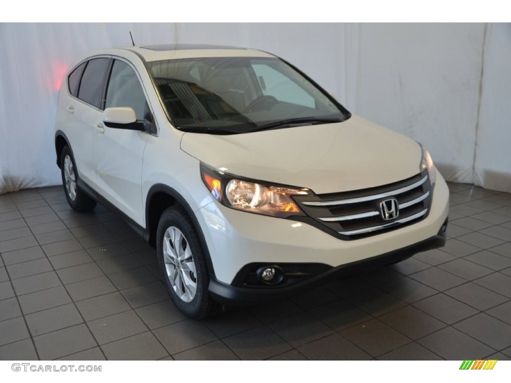 2014 CR-V EX - White Diamond Pearl / Beige photo #1