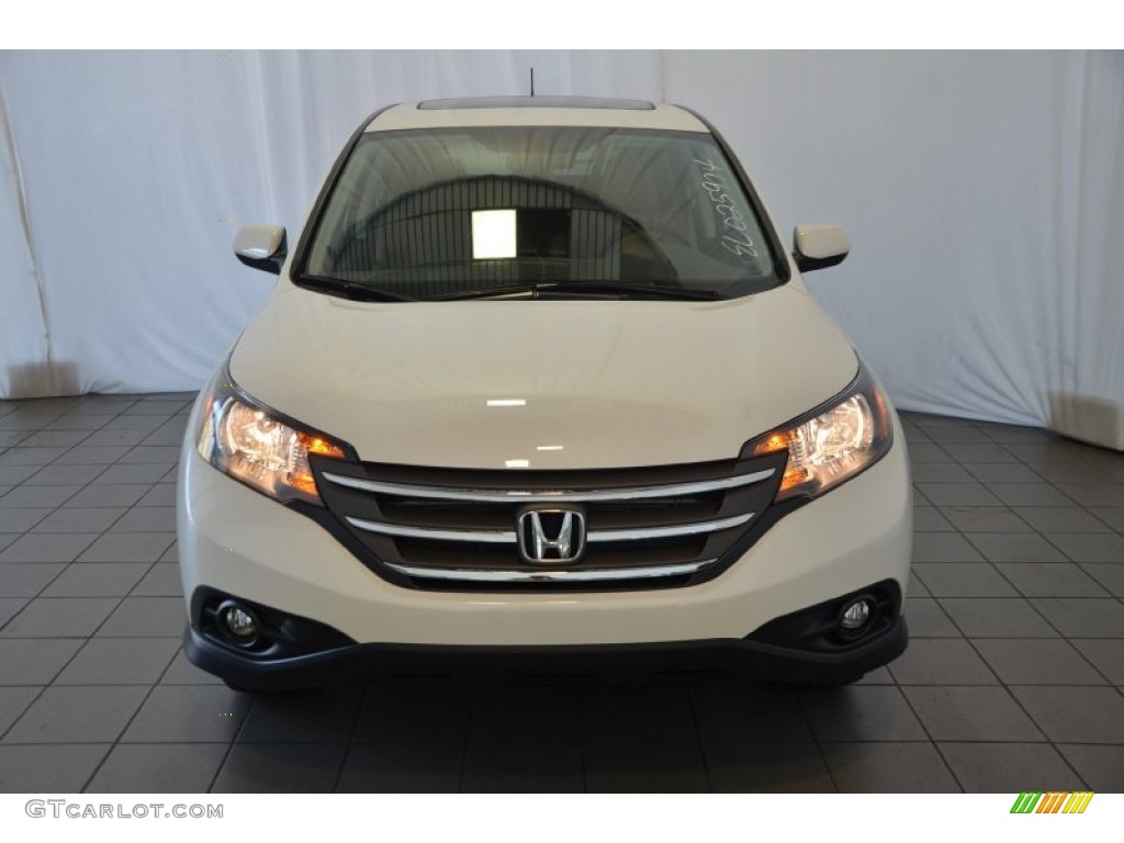 2014 CR-V EX - White Diamond Pearl / Beige photo #2