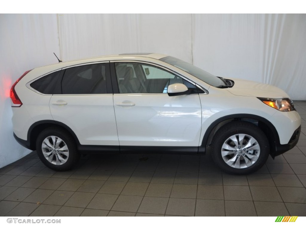 2014 CR-V EX - White Diamond Pearl / Beige photo #5
