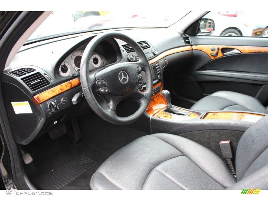 Black Interior 2008 Mercedes-Benz E 350 4Matic Sedan Photo #93555130