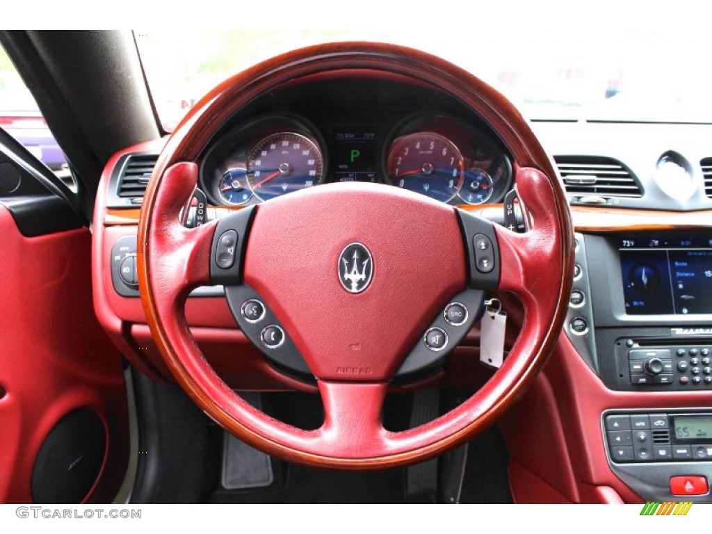 2009 Maserati GranTurismo Standard GranTurismo Model Rosso Corallo Steering Wheel Photo #93556252