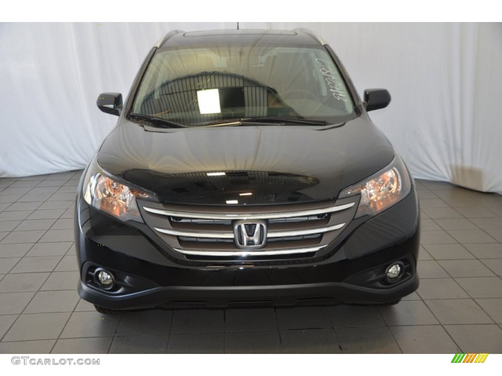 2014 CR-V EX-L - Crystal Black Pearl / Black photo #2