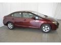 2014 Crimson Pearl Honda Civic LX Sedan  photo #5