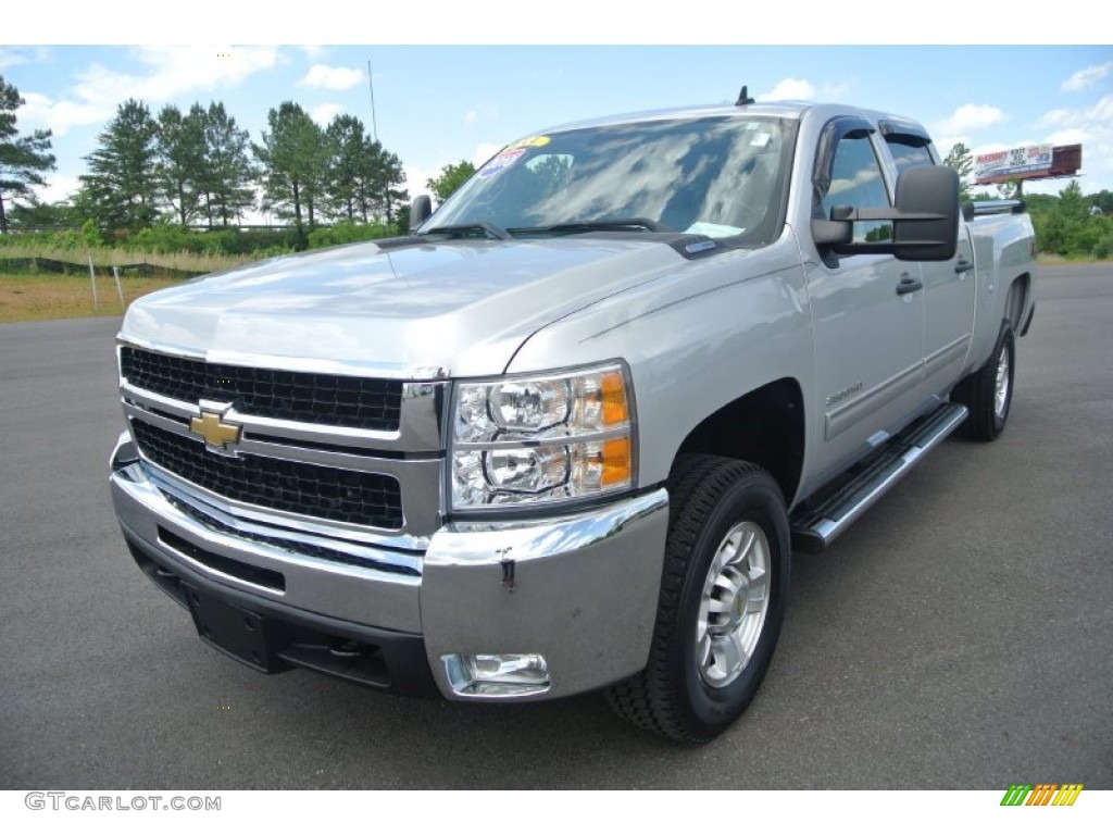 2010 Silverado 2500HD LT Crew Cab 4x4 - Sheer Silver Metallic / Light Titanium/Ebony photo #2