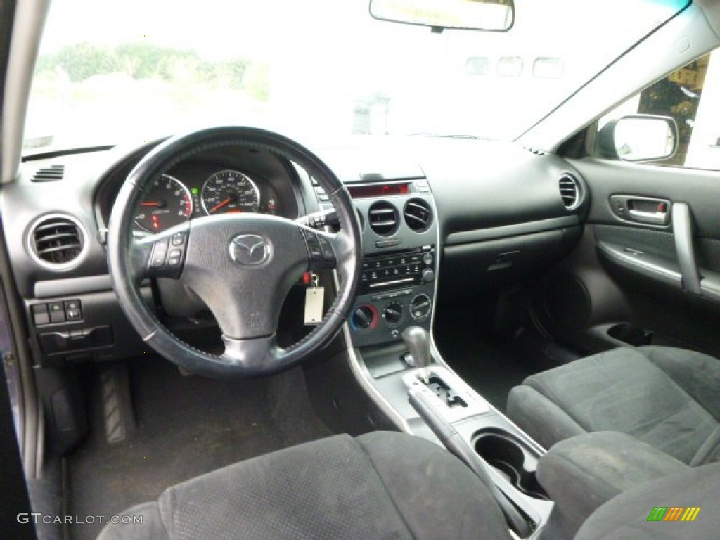 Black Interior 2007 Mazda MAZDA6 s Sport Sedan Photo #93571707