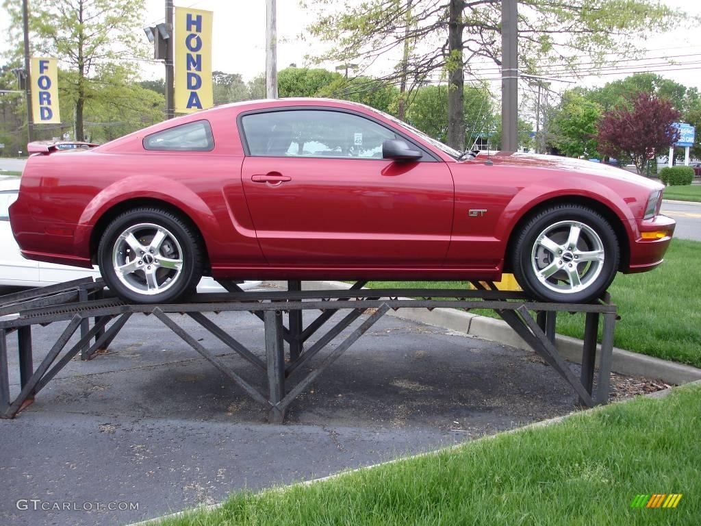 2007 Mustang GT Premium Coupe - Redfire Metallic / Medium Parchment photo #3