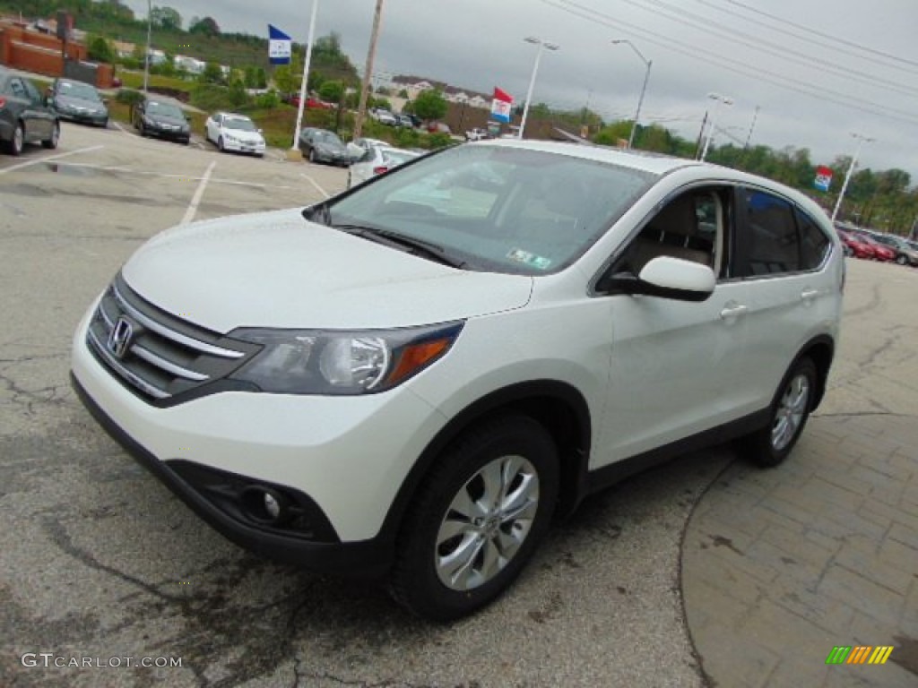 2012 CR-V EX 4WD - White Diamond Pearl / Beige photo #6