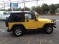 2004 Solar Yellow Jeep Wrangler X 4x4  photo #8
