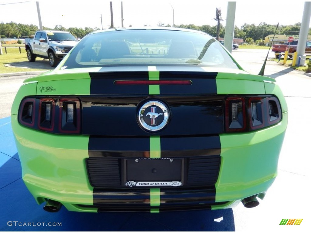 2013 Mustang V6 Premium Coupe - Gotta Have It Green / Charcoal Black photo #4