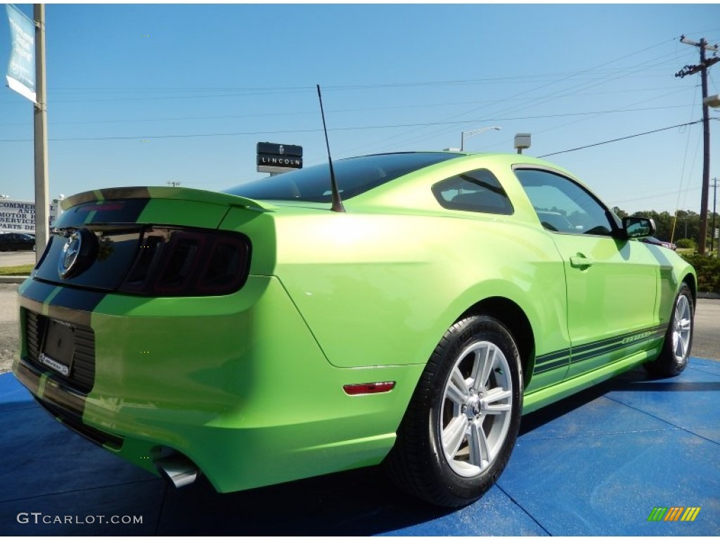 2013 Mustang V6 Premium Coupe - Gotta Have It Green / Charcoal Black photo #5
