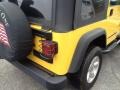 2004 Solar Yellow Jeep Wrangler X 4x4  photo #17
