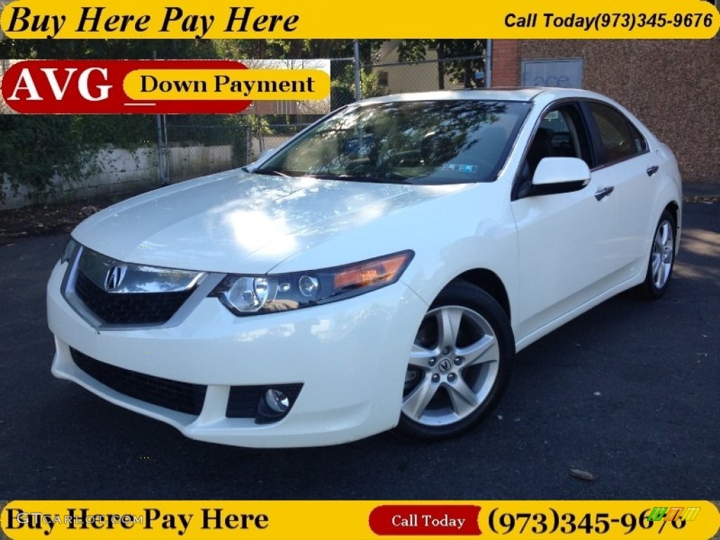 2010 TSX Sedan - Premium White Pearl / Ebony photo #1