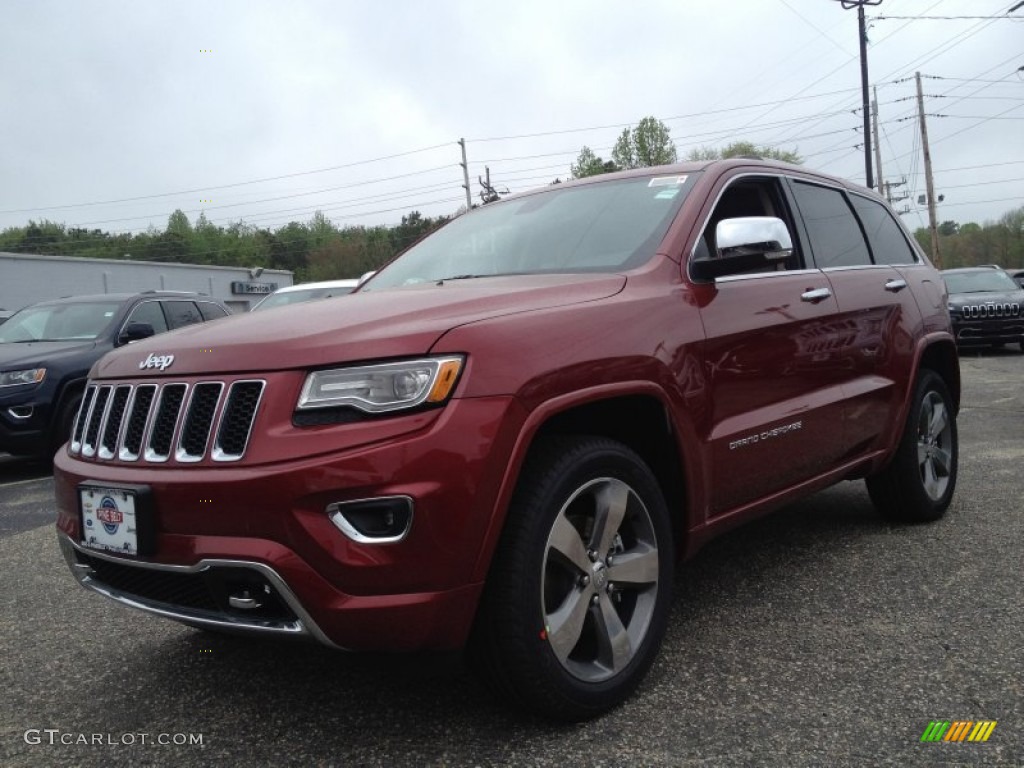 2014 Grand Cherokee Overland 4x4 - Deep Cherry Red Crystal Pearl / Overland Nepal Jeep Brown Light Frost photo #1
