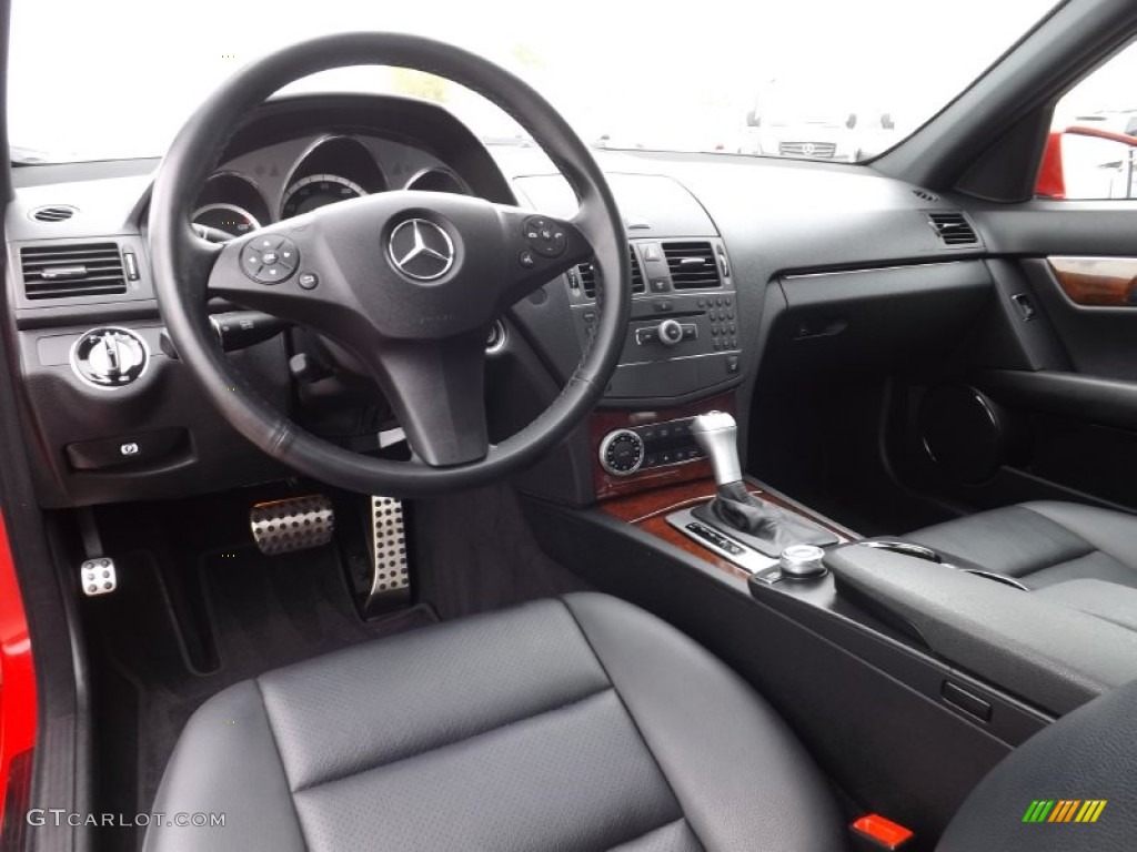 Black Interior 2010 Mercedes-Benz C 300 Sport 4Matic Photo #93583182
