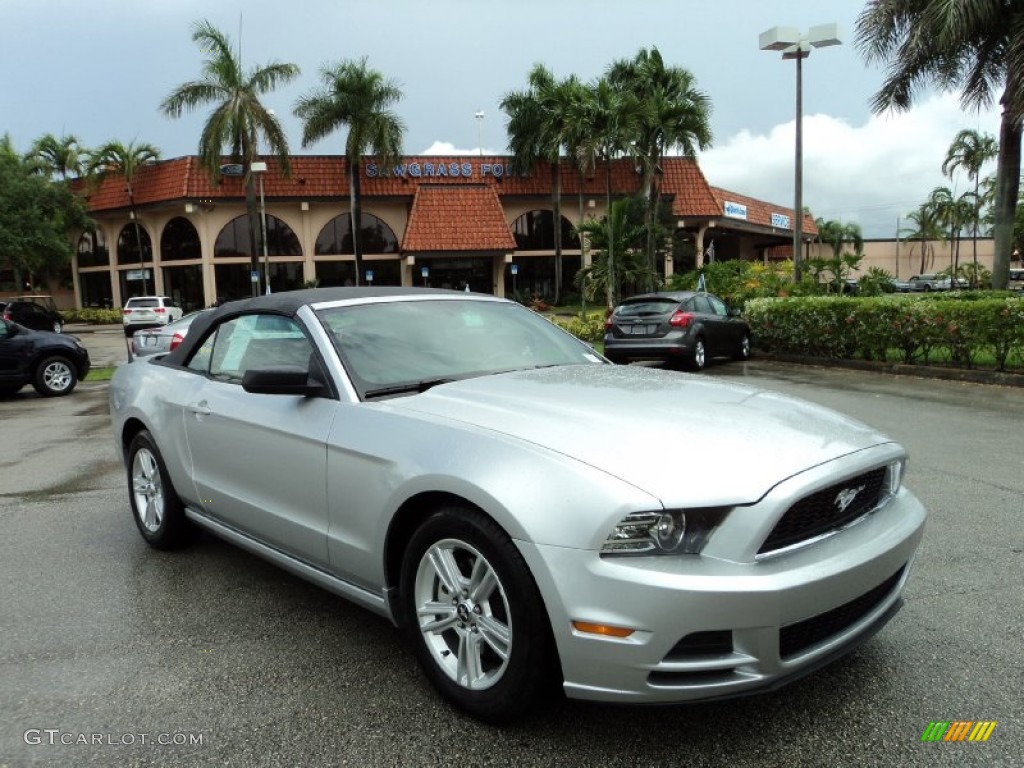 2014 Mustang V6 Convertible - Ingot Silver / Charcoal Black photo #1