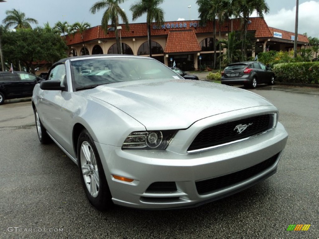 2014 Mustang V6 Convertible - Ingot Silver / Charcoal Black photo #2