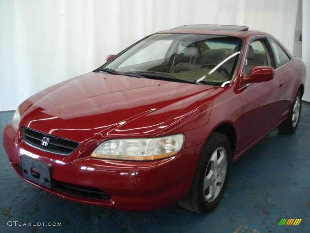 2000 Accord EX V6 Coupe - San Marino Red / Ivory photo #1