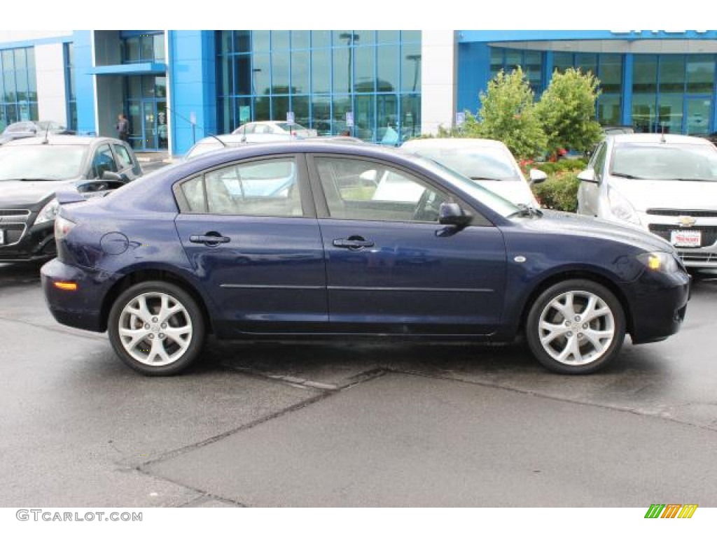 2008 MAZDA3 i Sport Sedan - Stormy Blue Mica / Beige photo #1