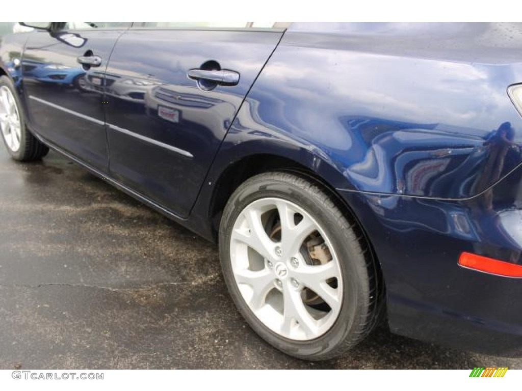 2008 MAZDA3 i Sport Sedan - Stormy Blue Mica / Beige photo #4