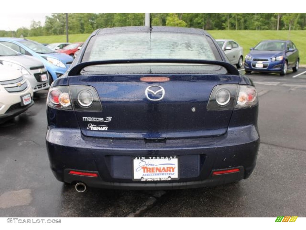2008 MAZDA3 i Sport Sedan - Stormy Blue Mica / Beige photo #6