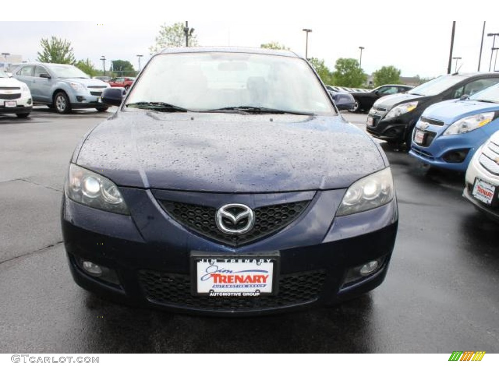 2008 MAZDA3 i Sport Sedan - Stormy Blue Mica / Beige photo #8