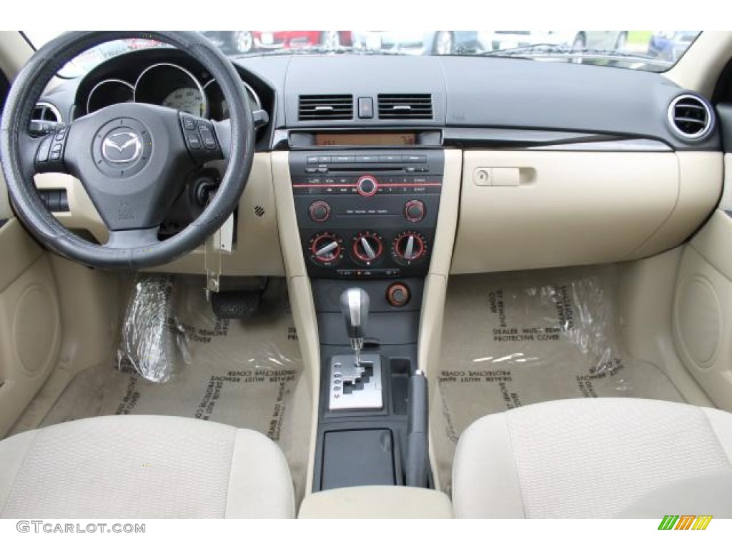 2008 MAZDA3 i Sport Sedan - Stormy Blue Mica / Beige photo #10