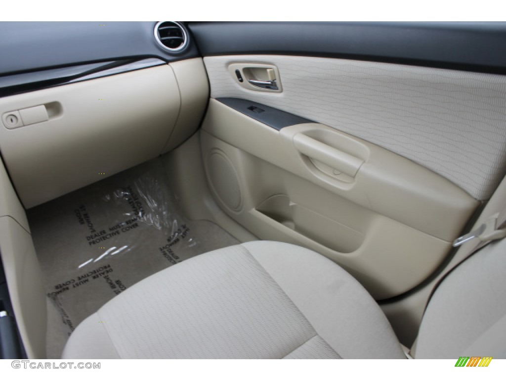 2008 MAZDA3 i Sport Sedan - Stormy Blue Mica / Beige photo #13