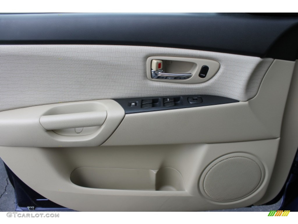 2008 MAZDA3 i Sport Sedan - Stormy Blue Mica / Beige photo #15