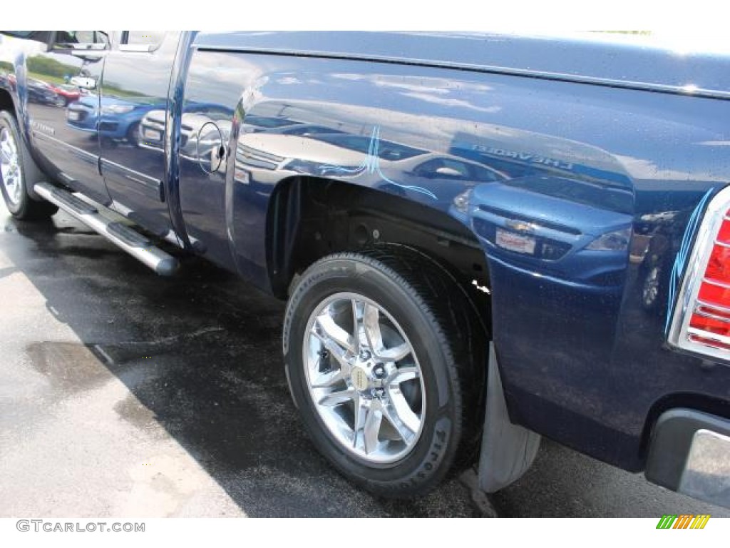 2009 Silverado 1500 LT Extended Cab - Imperial Blue Metallic / Light Titanium photo #4