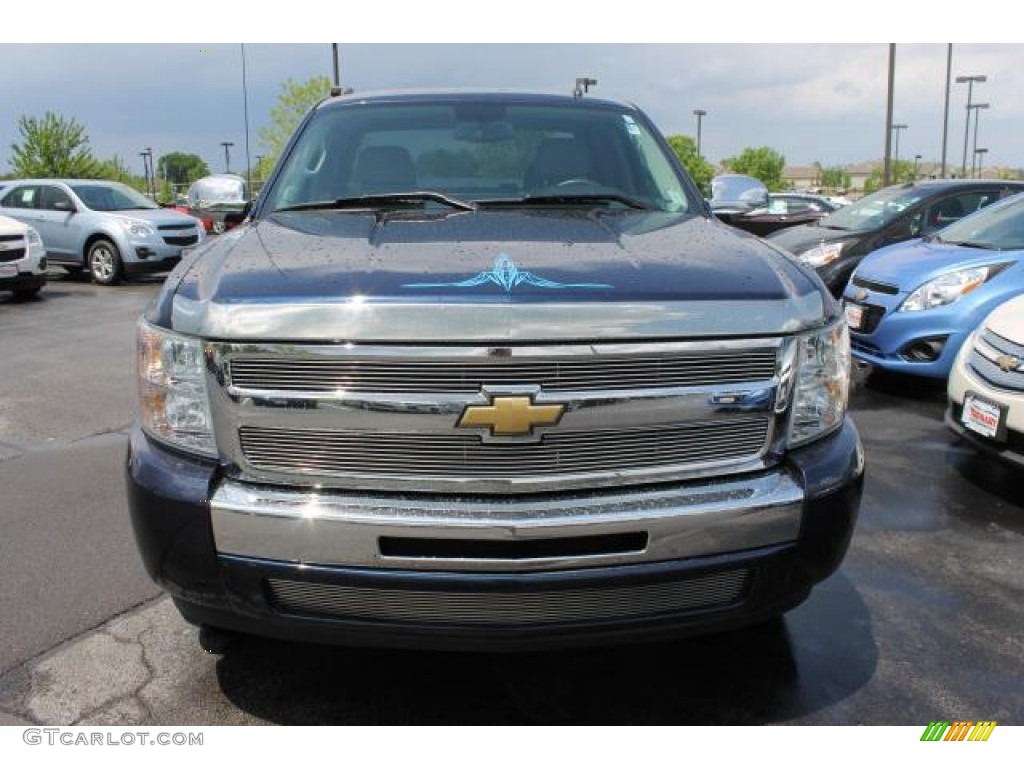 2009 Silverado 1500 LT Extended Cab - Imperial Blue Metallic / Light Titanium photo #8