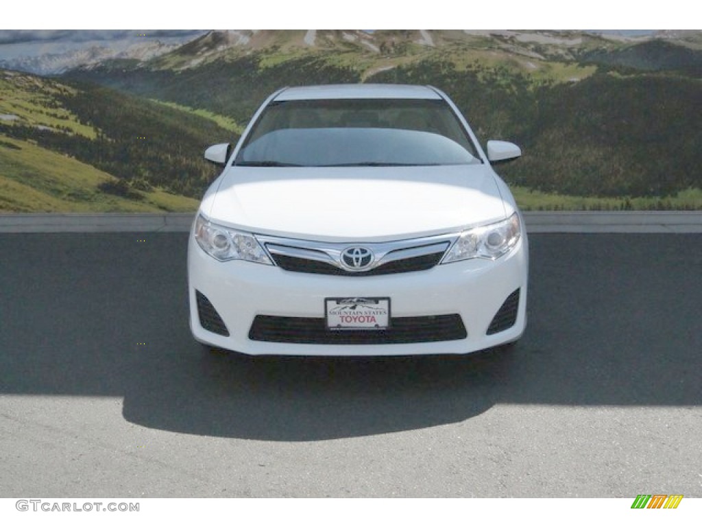 2014 Camry LE - Super White / Ivory photo #2
