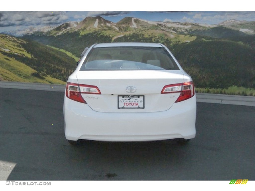 2014 Camry LE - Super White / Ivory photo #4