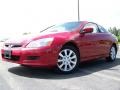 2006 San Marino Red Honda Accord EX V6 Coupe  photo #4