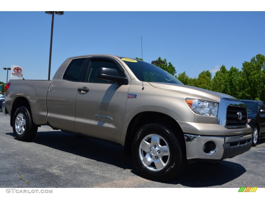 2008 Tundra SR5 Double Cab 4x4 - Desert Sand Mica / Beige photo #1