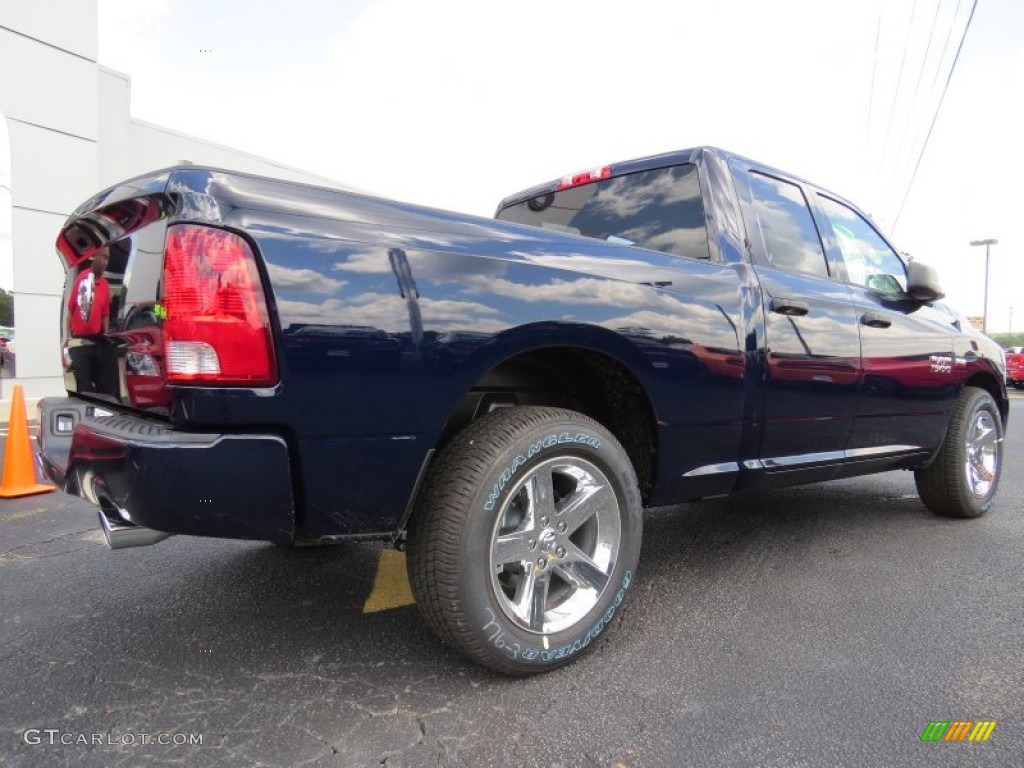 2014 1500 Express Quad Cab - True Blue Pearl Coat / Black/Diesel Gray photo #7