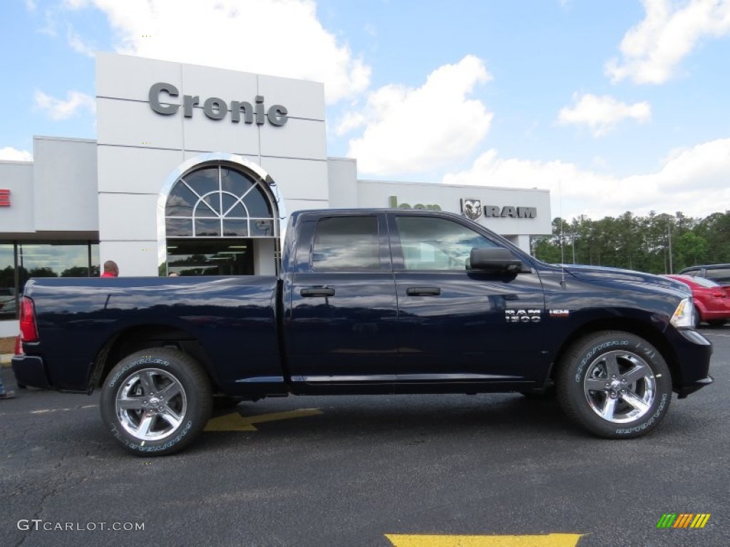 2014 1500 Express Quad Cab - True Blue Pearl Coat / Black/Diesel Gray photo #8