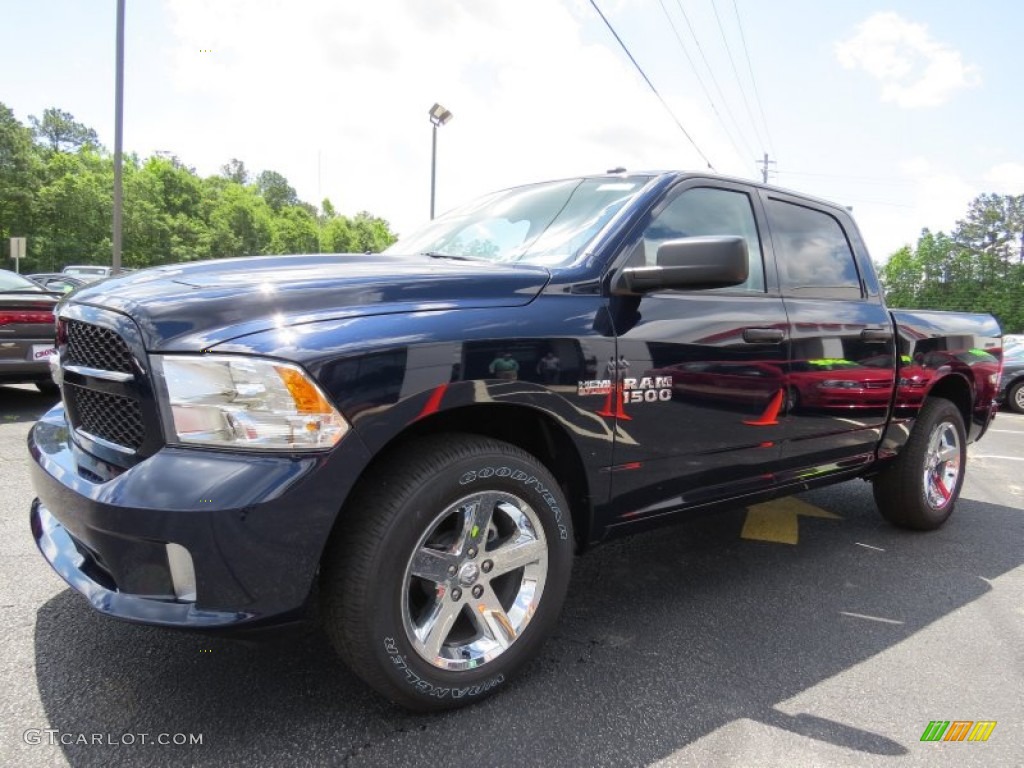 2014 1500 Express Crew Cab - True Blue Pearl Coat / Black/Diesel Gray photo #3