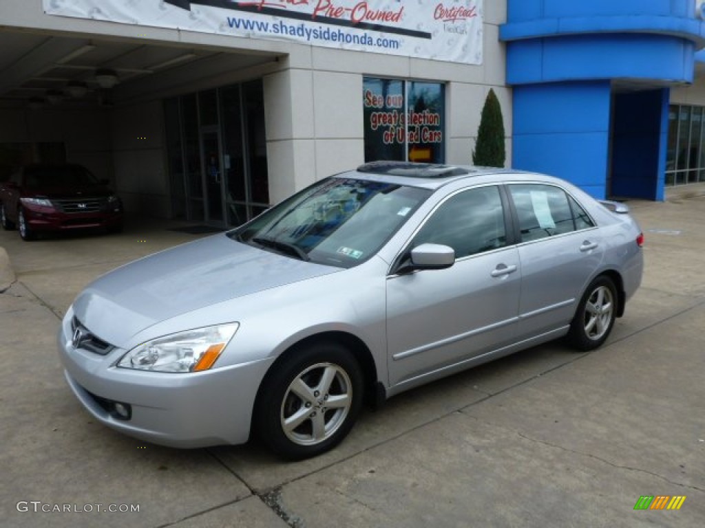 2003 Accord EX Sedan - Satin Silver Metallic / Black photo #1