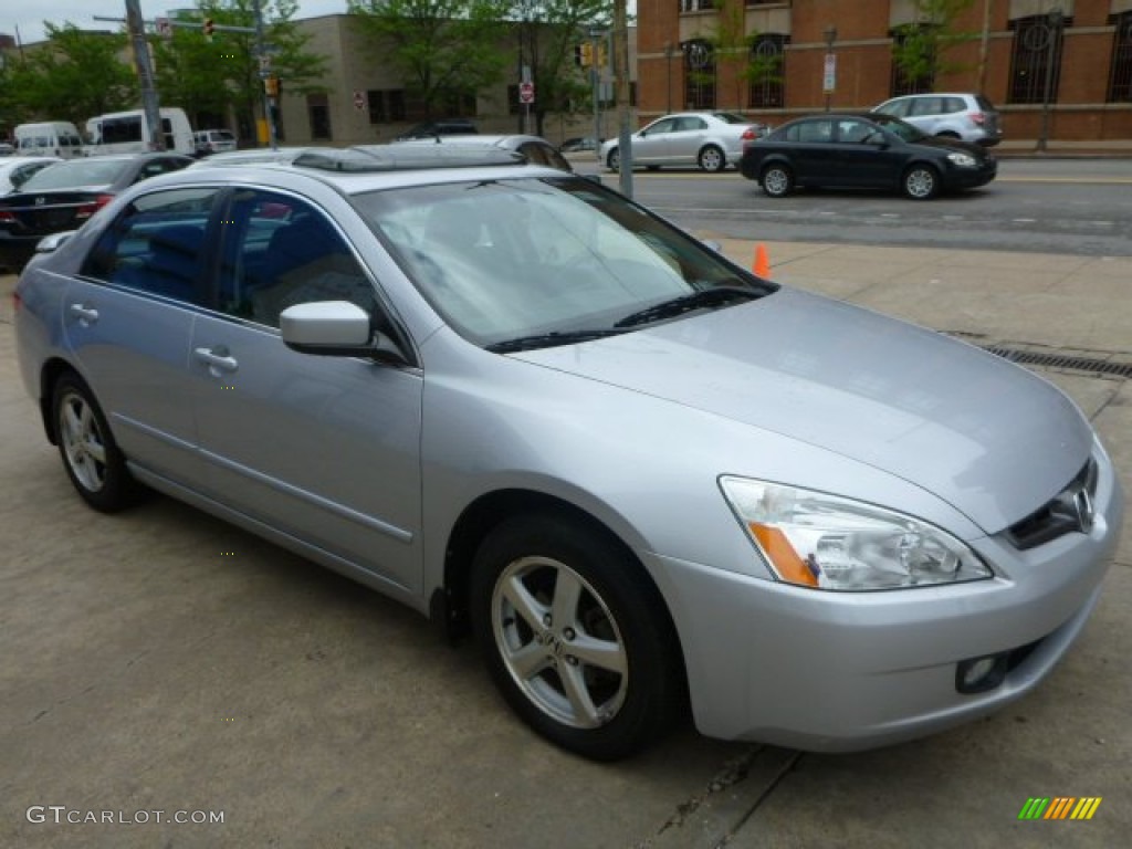 2003 Accord EX Sedan - Satin Silver Metallic / Black photo #3