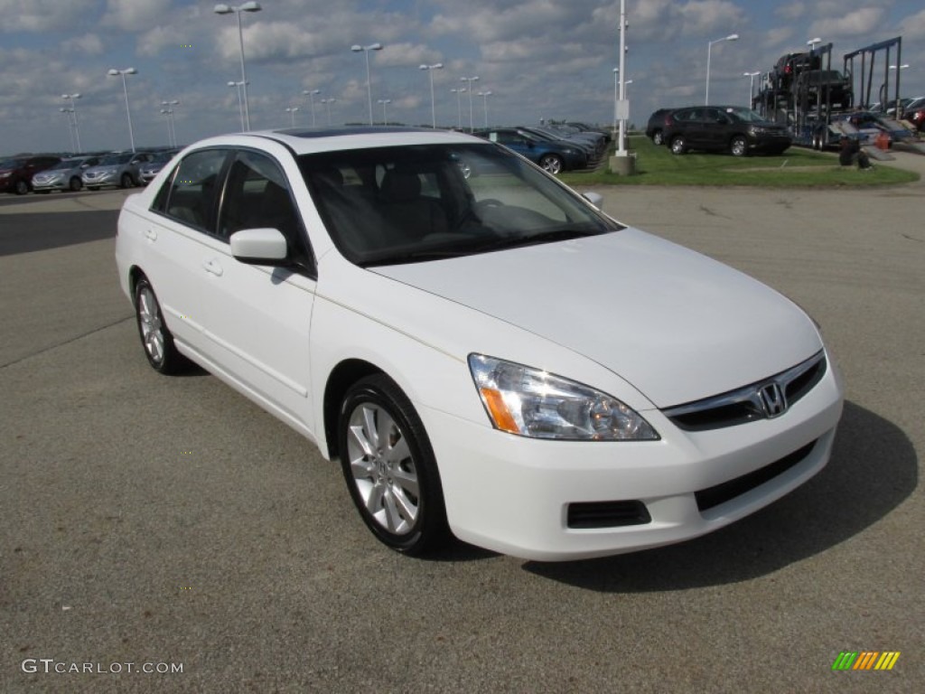 Taffeta White 2007 Honda Accord EX-L V6 Sedan Exterior Photo #93602571