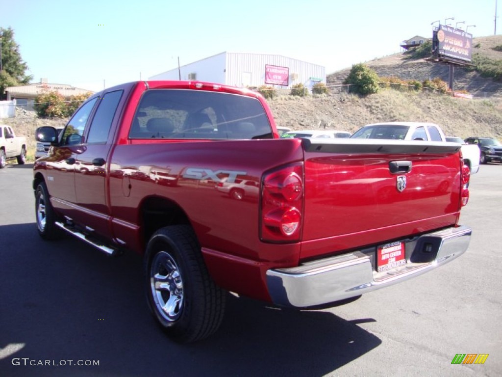 2008 Ram 1500 SXT Quad Cab - Inferno Red Crystal Pearl / Medium Slate Gray photo #5