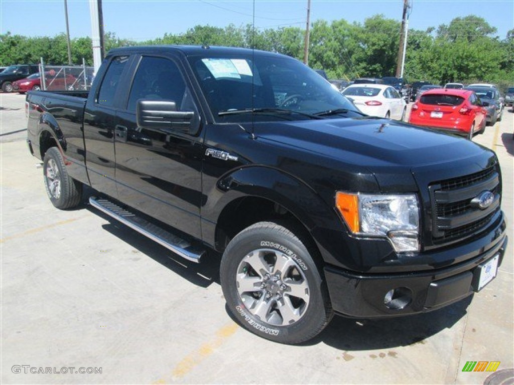 2014 F150 STX SuperCab - Tuxedo Black / Steel Grey photo #7