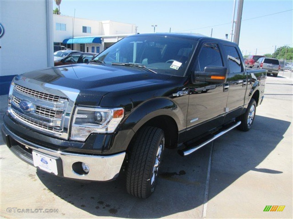 2014 F150 XLT SuperCrew - Tuxedo Black / Steel Grey photo #1