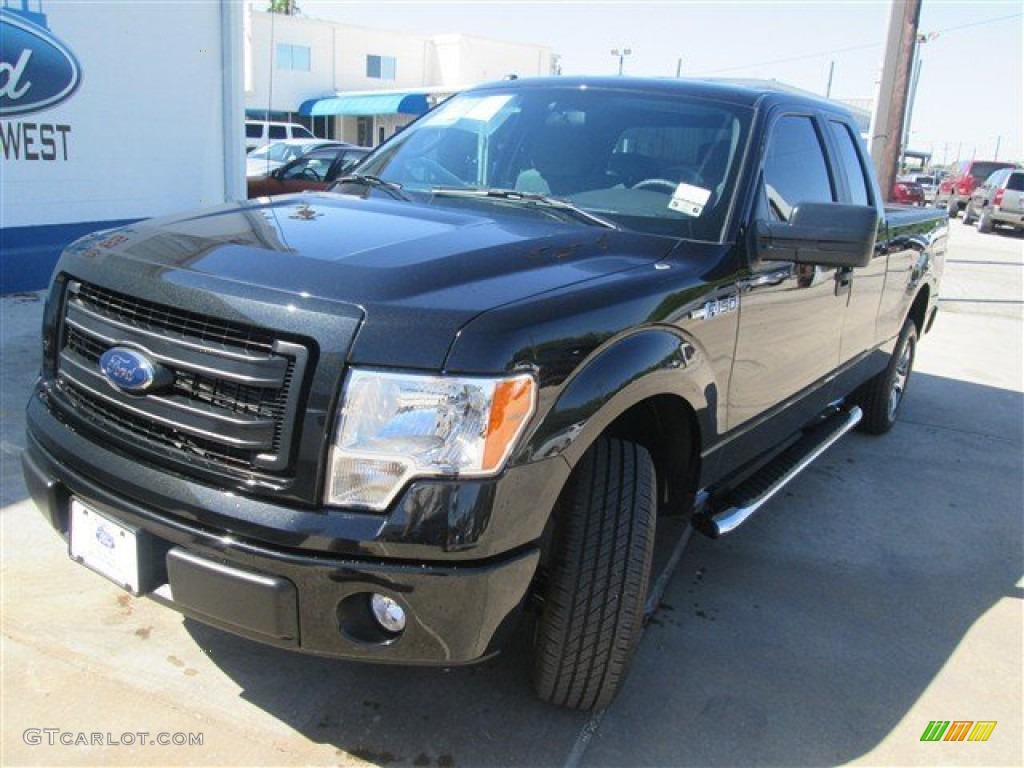 2014 F150 STX SuperCab - Tuxedo Black / Steel Grey photo #1